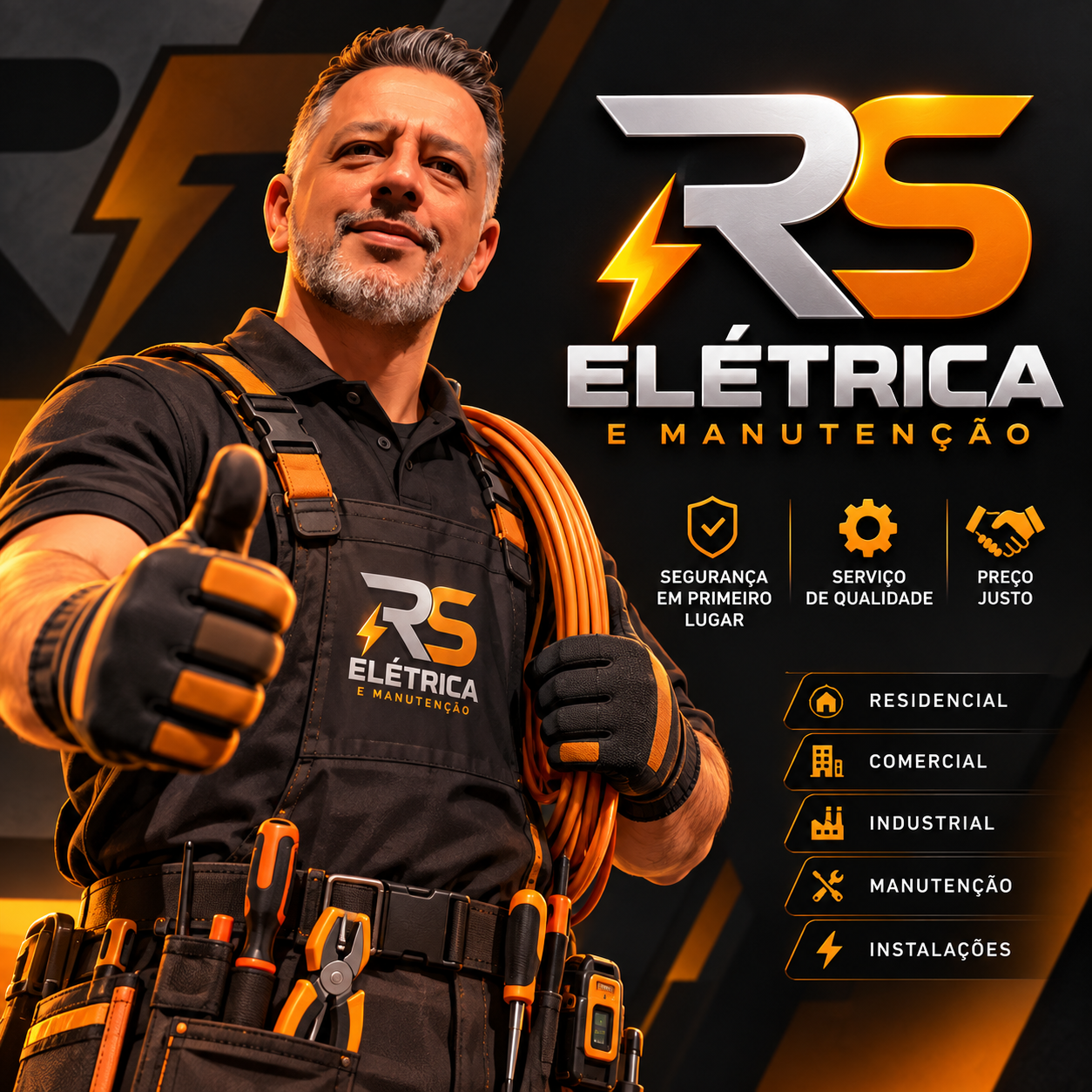 Electro, mascote da RS Elétrica e Manutenção